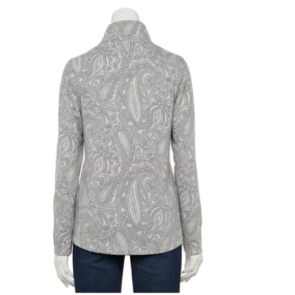 Women's Croft & Barrow Mockneck Fleece Sweatshirt, XL - Picture 2 of 2